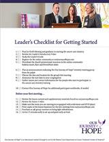 Leaders checklist for getting started